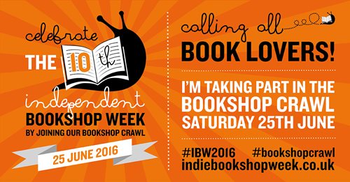 Independent Bookshop Week Bookshop Crawl; Banner